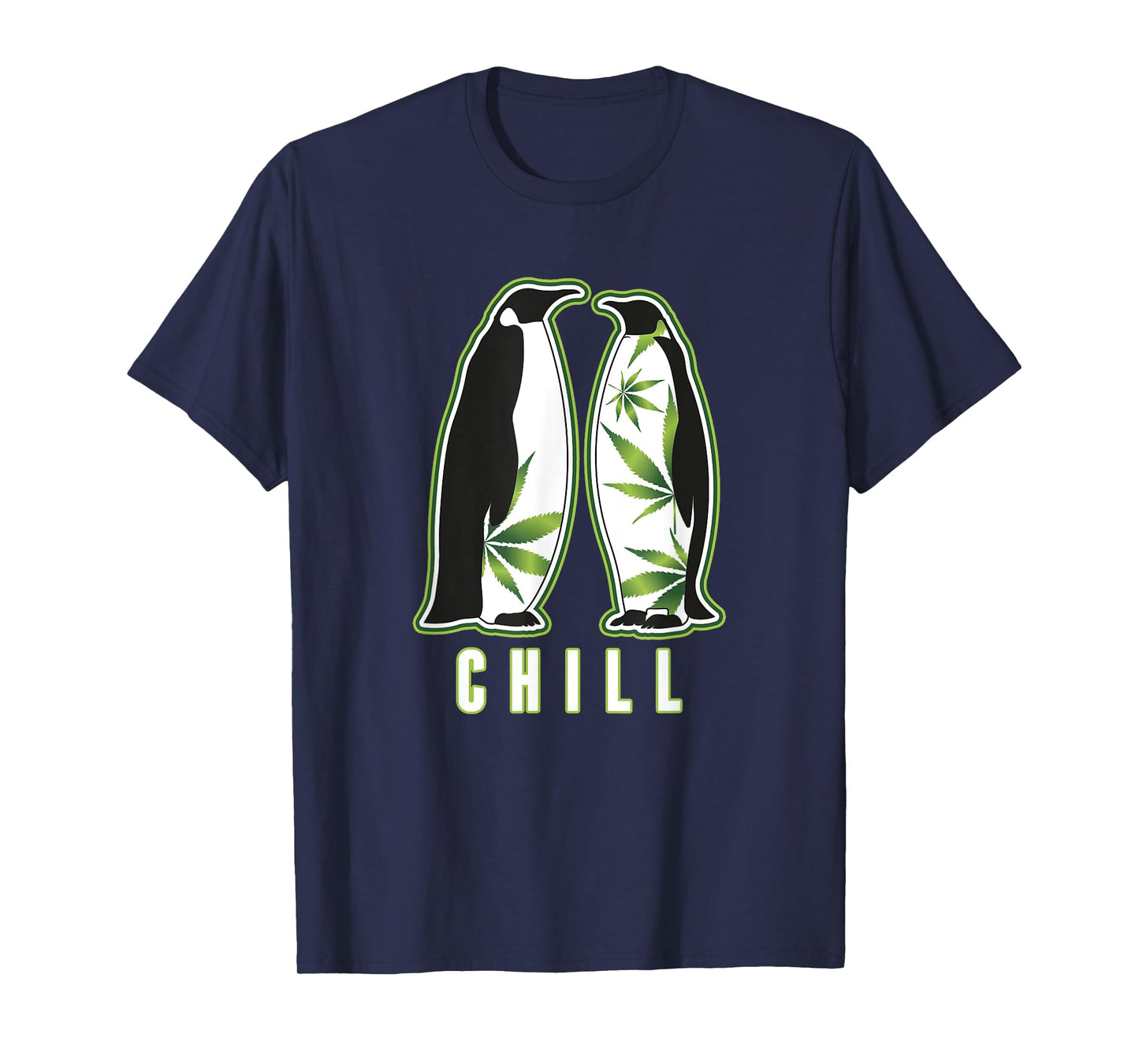 Funny Penguin Marijuana Chill Weed 420 Marijuana Bud Pun T-Shirt