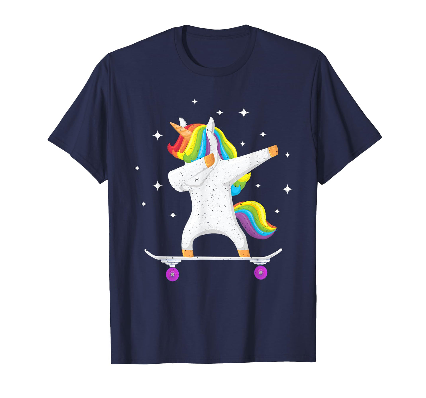 Skateboarding Colorful Unicorn on Skateboard Gift Skater T-Shirt