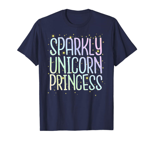 Sparkly Unicorn Princess T-shirt for Women and Girls T-Shirt