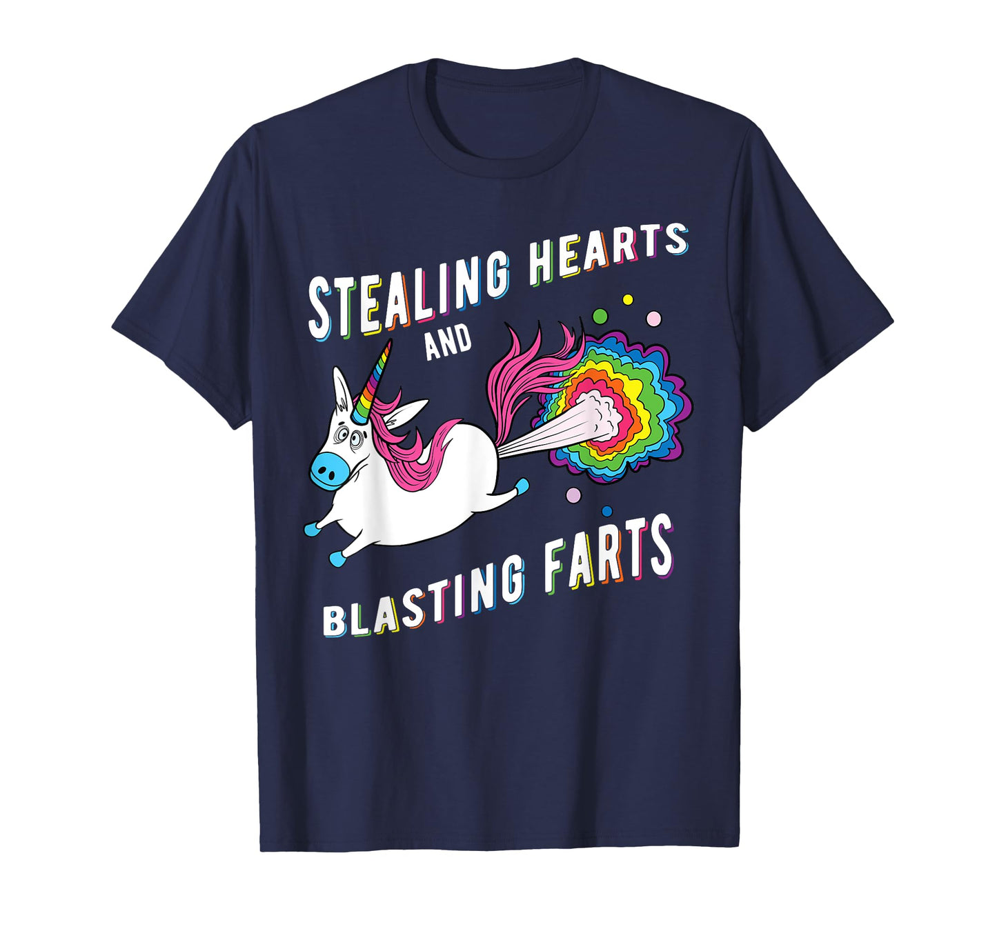 Stealing Hearts And Blasting Farts Unicorn Valentines Gift T-Shirt