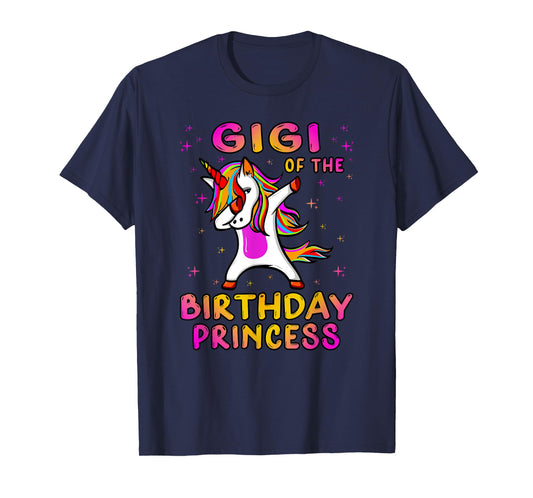 Gigi Of The Birthday Princess Girl - Grandma Dabbing Unicorn T-Shirt