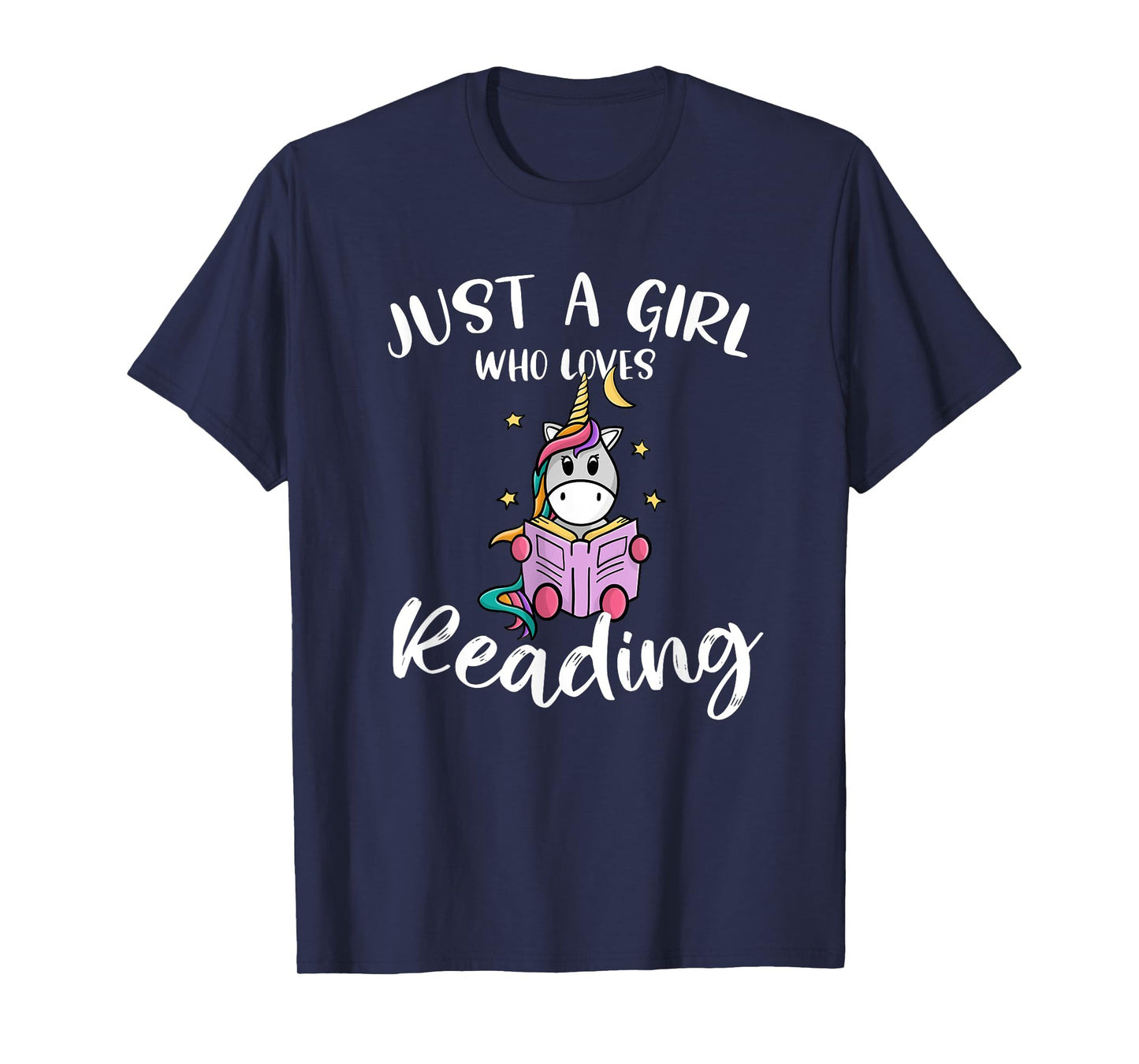 Just a Girl Who Loves Reading: Funny unicorn and book lovers T-Shirt