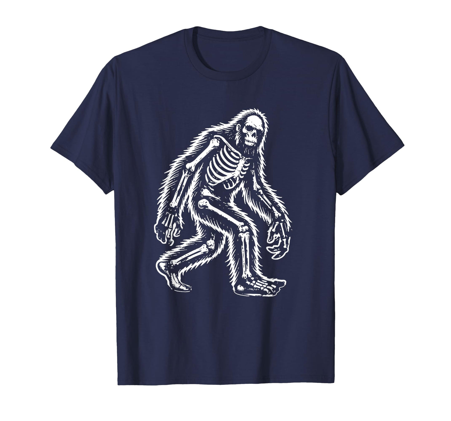 Funny Bigfoot Sasquatch Halloween skeleton men kids T-Shirt