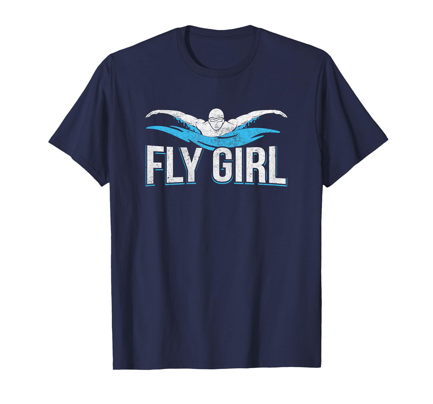 Fly Girl Swim Butterfly Swimmer Swimming Team Novelty T-Shirt