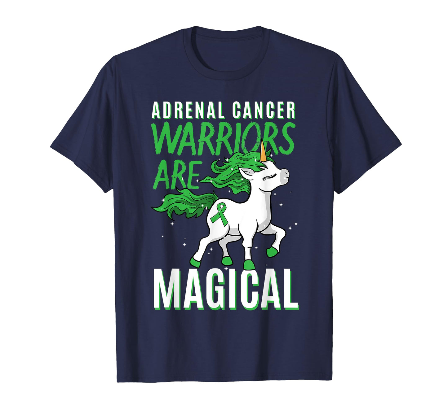 Adrenal Cancer Awareness Adrenal Cortical Carcinoma Unicorn T-Shirt