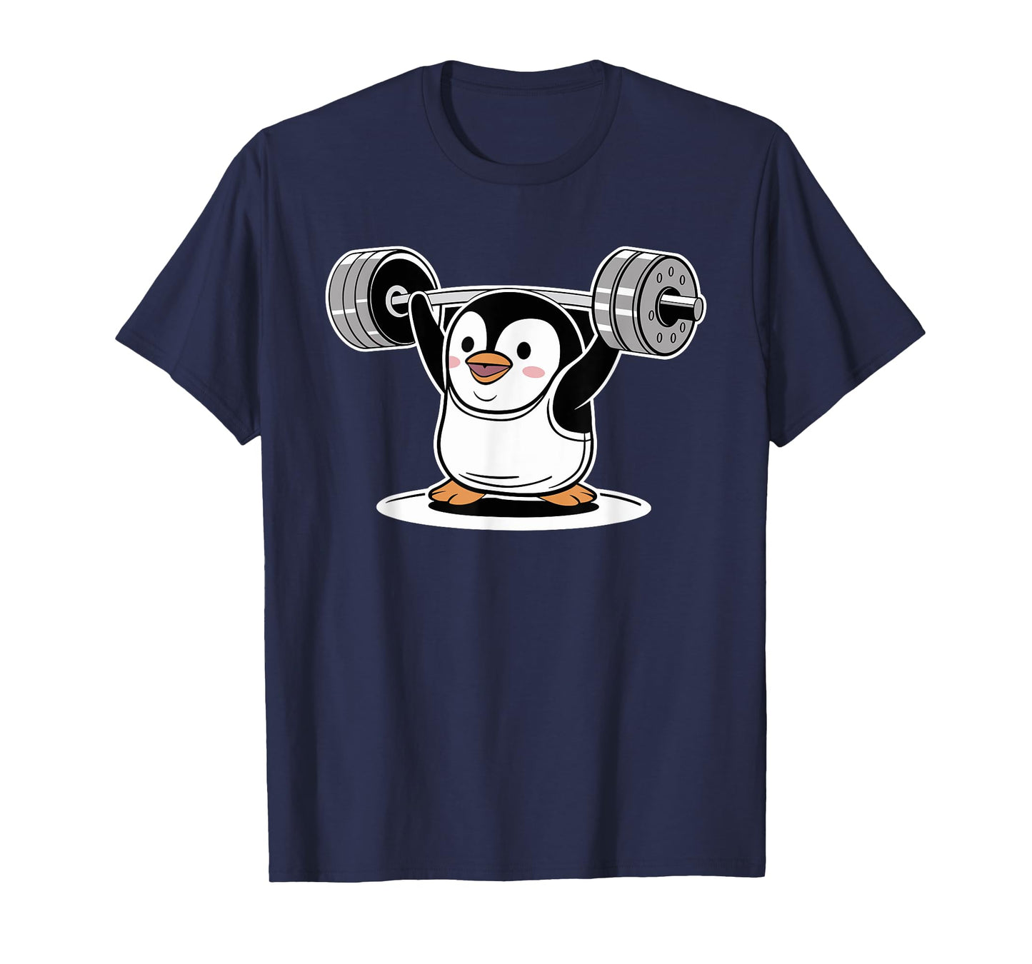Cute Penguin Weightlifting Fitness Sport Gym Weightlifter T-Shirt