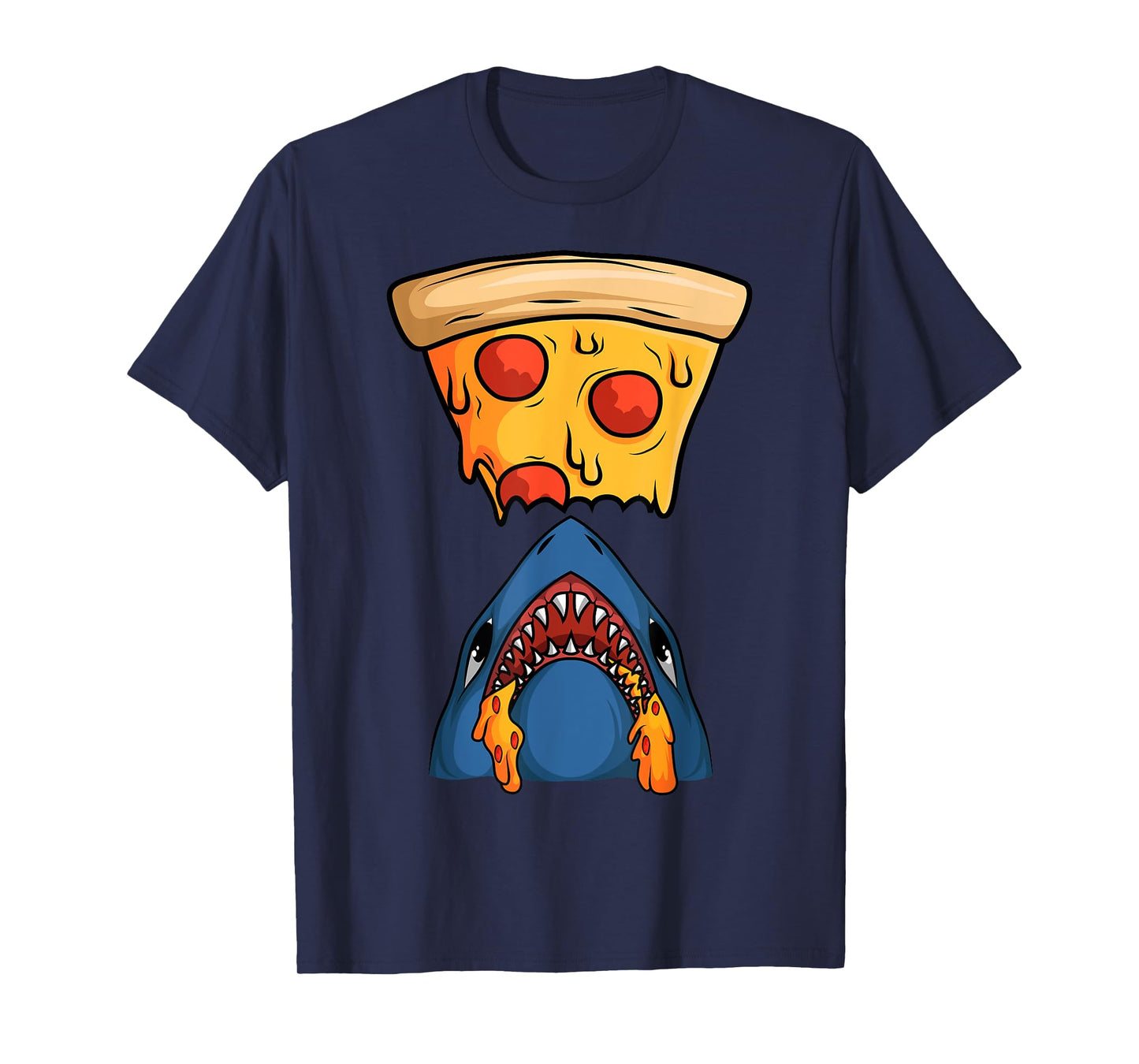 Cool Pizza Round Pizzetta Lover Shark Fan Pizzaiolo Pizzeria T-Shirt