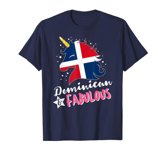 Dominican Unicorn Dominican Republic Flag T-Shirt