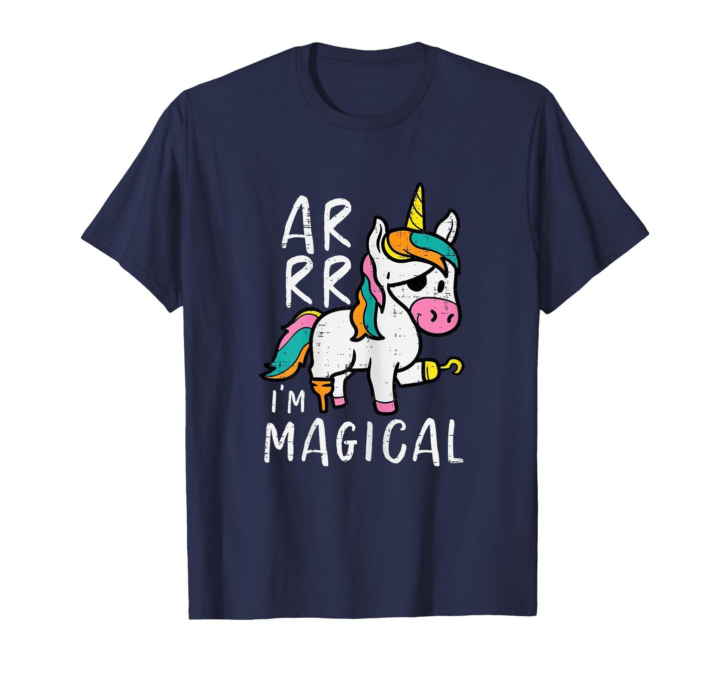 Pirate Unicorn Arrr Im Magical Halloween Toddler Girls Kids T-Shirt