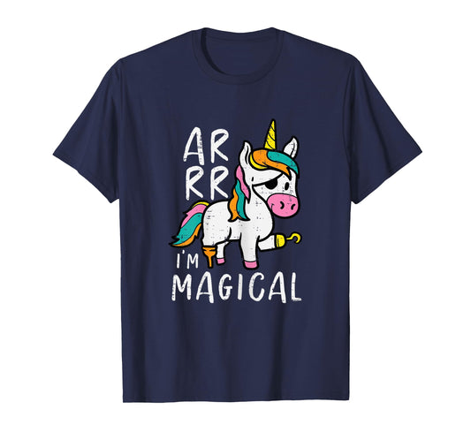 Pirate Unicorn Arrr Im Magical Halloween Toddler Girls Kids T-Shirt
