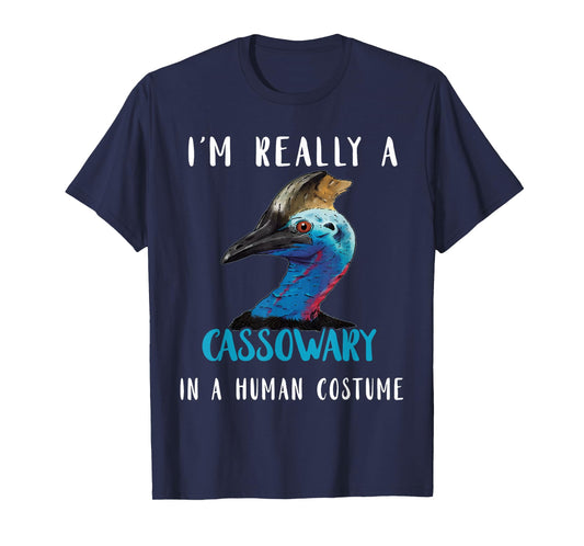 Cassowary In Human Costume Casque Cassowary Lover Birds T-Shirt