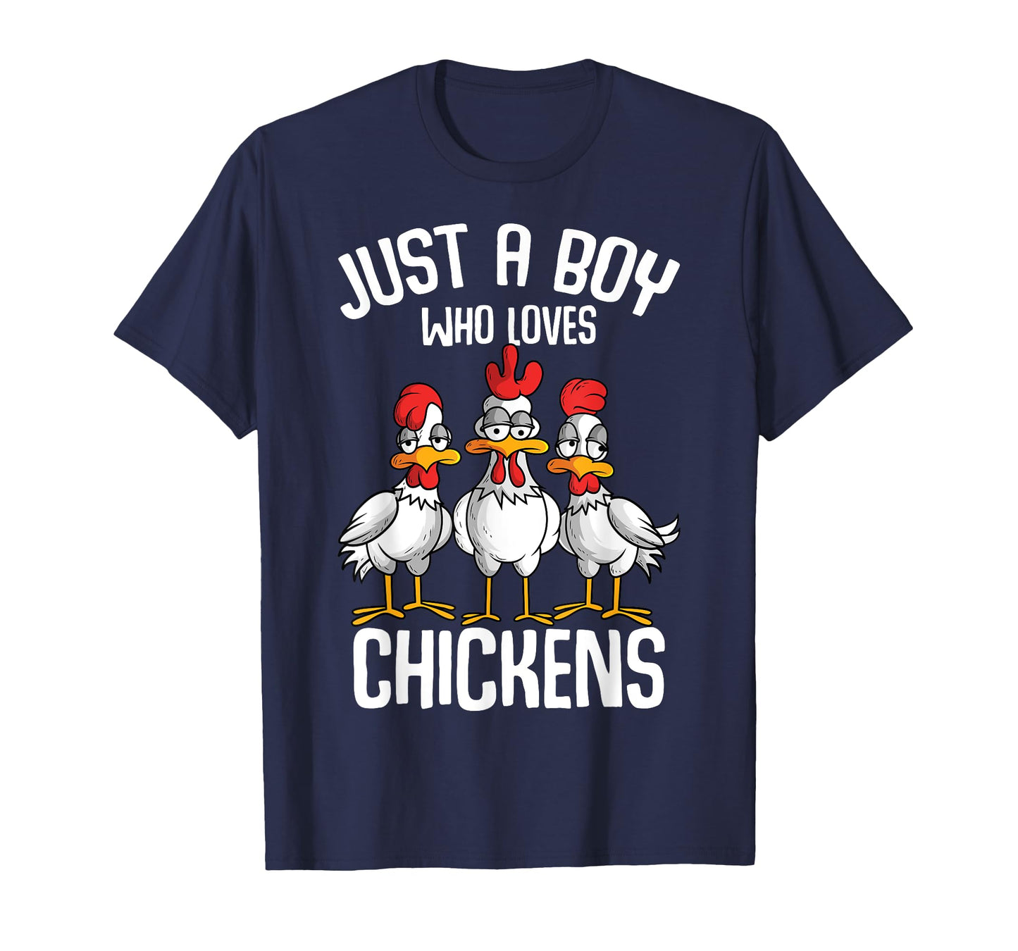 Just a Boy who loves Chickens Boys Kids T-Shirt