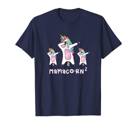 Cute Mamacorn Unicorn Mom Mother of 2 Twins Girls Baby Mom2 T-Shirt