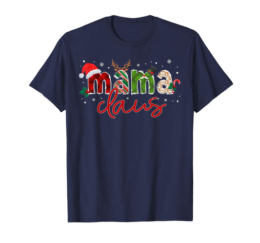 Mama Claus Santa Claus Family Matching Christmas Pajama T-Shirt