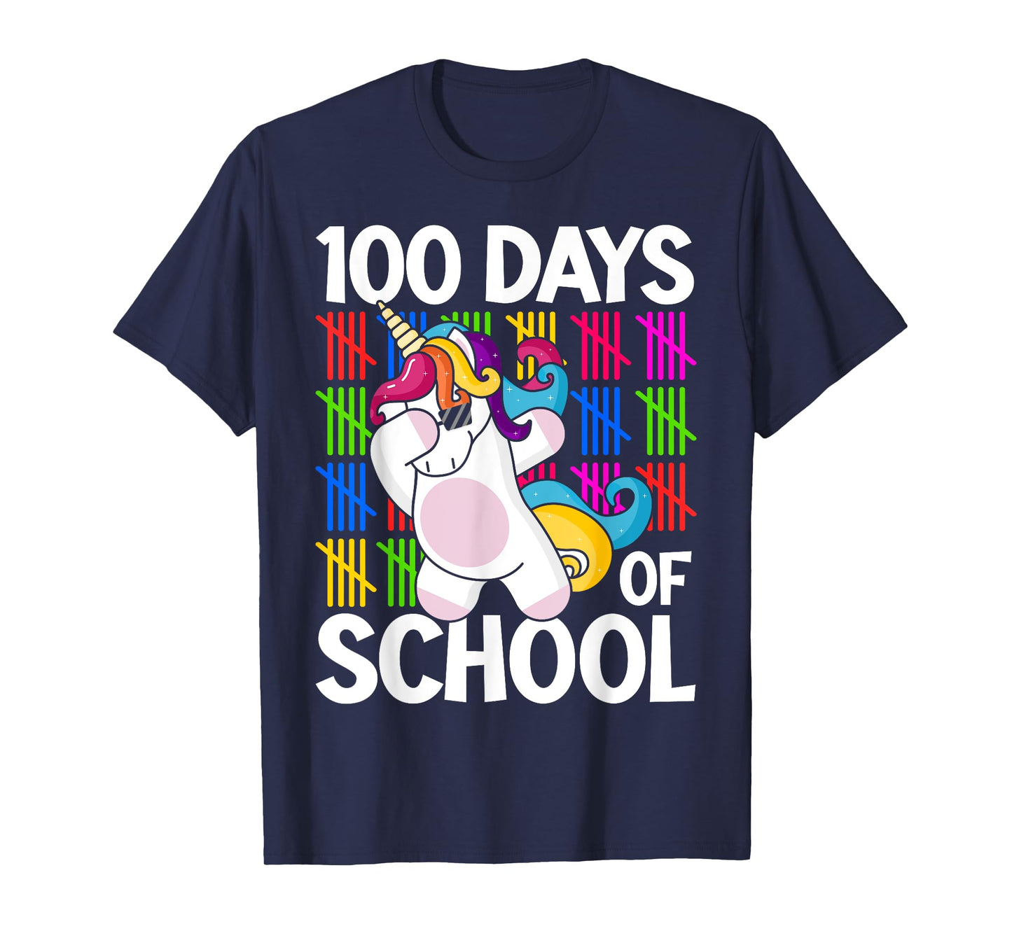 100th Day of School Unicorn Teachers Kids Girls 100 Days T-Shirt