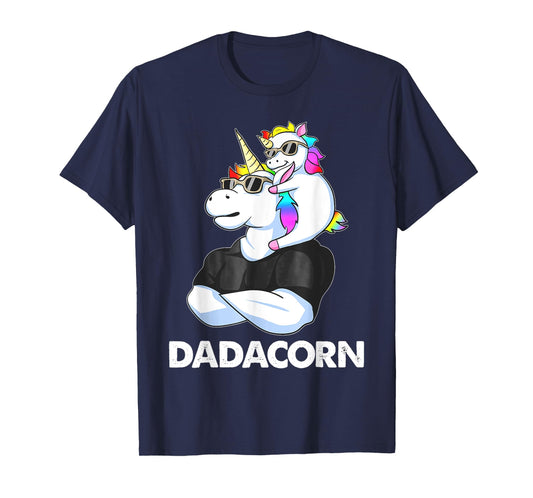 Dadacorn - Unicorn Dad and Baby Christmas PaPa Father's Day T-Shirt