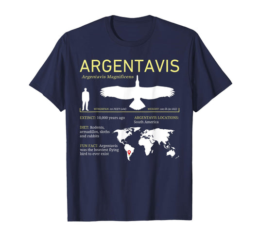 Argentavis Extinct Prehistoric Giant Flying Bird T-Shirt