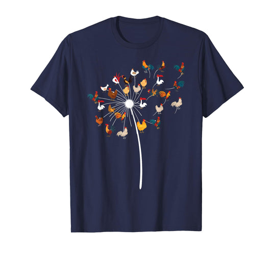 Funny Dandelion Chicken Novelty Gift Fowl Lover Men Women T-Shirt