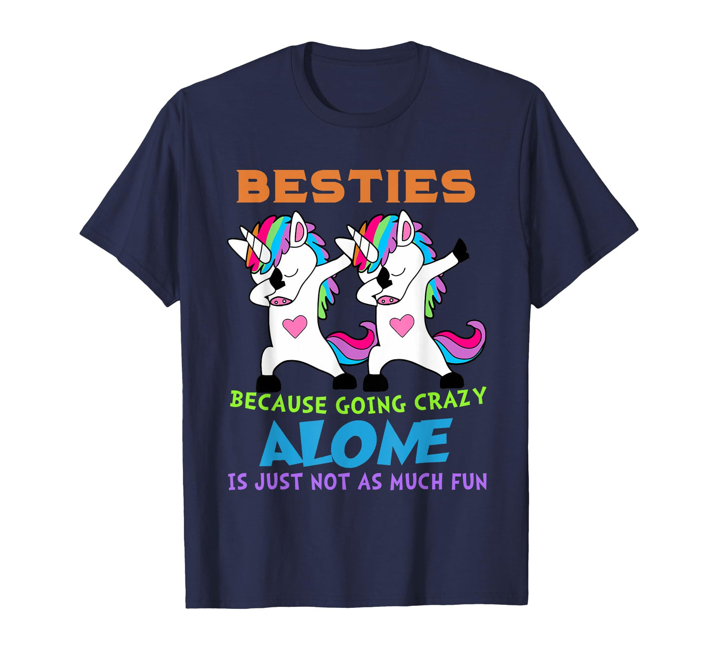 cute unicorn besties best friends for ever T-Shirt