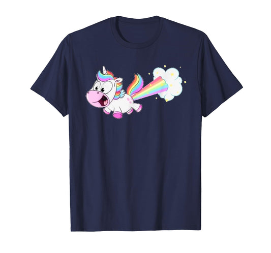 Farting Unicorn T shirt Funny Rainbow Farts T-Shirt