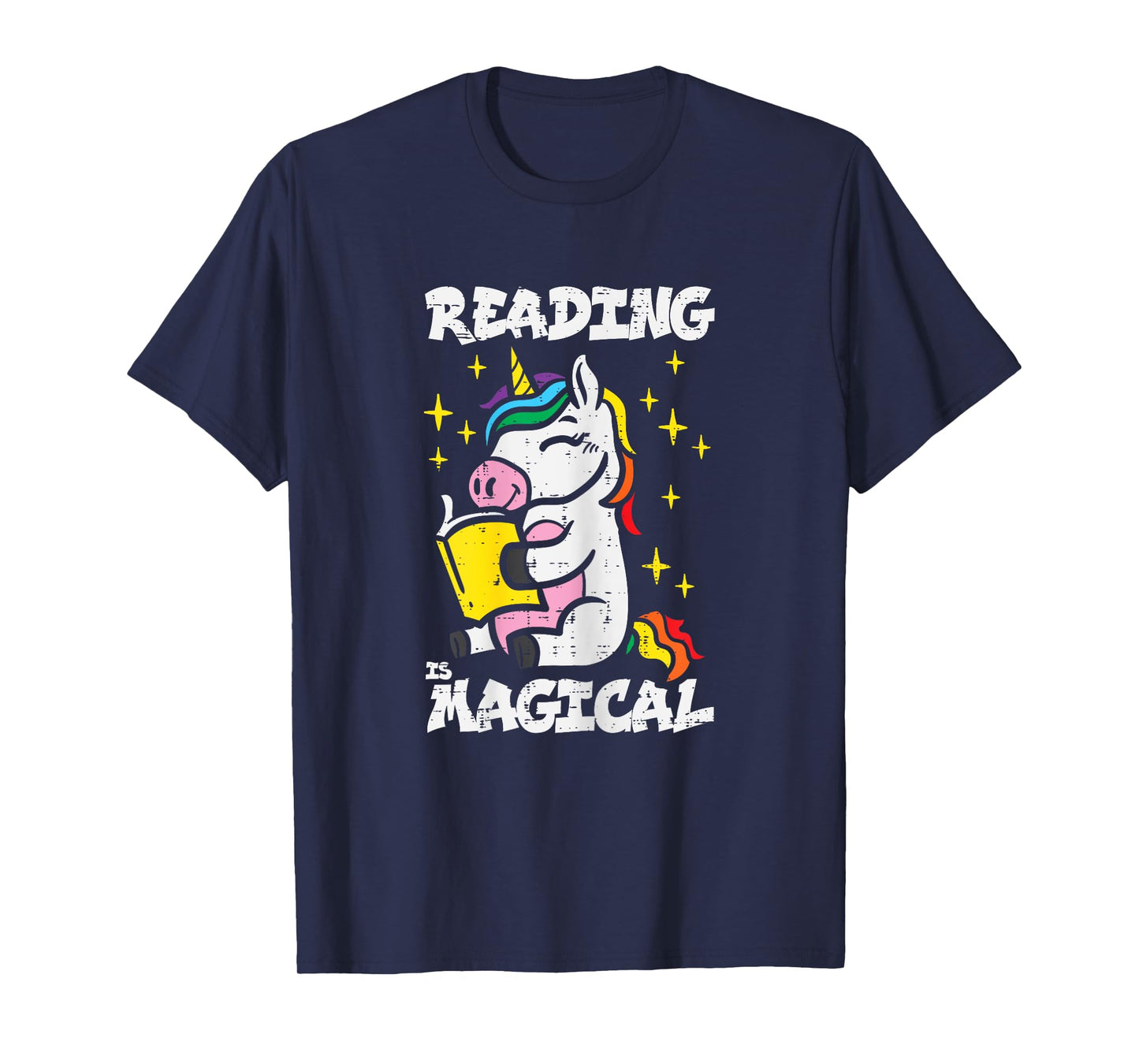 Unicorn Reading Magical Book Lover Bookworm Girls Librarian T-Shirt