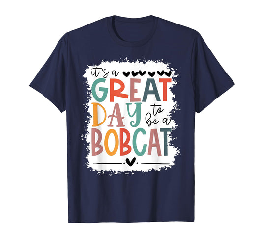 Bobcats School Sports Fan Team Spirit Mascot Gift Bleached T-Shirt