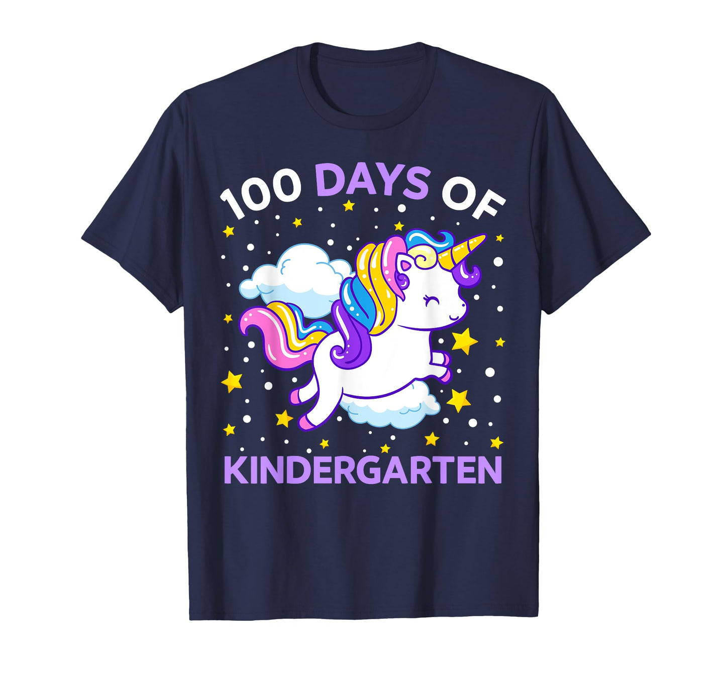 100 Days of Kindergarten Unicorn Girls 100 Days of School T-Shirt