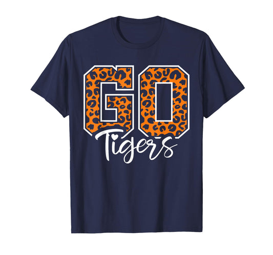 Tigers School Sports Fan Team Spirit Mascot Cute Heart T-Shirt