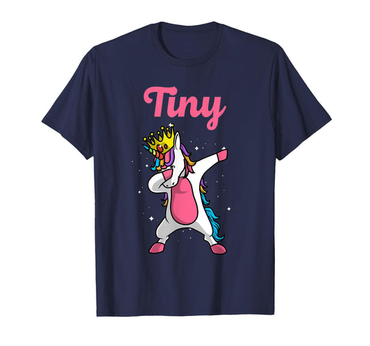 TINY Name Personalized Birthday Dabbing Unicorn Queen T-Shirt