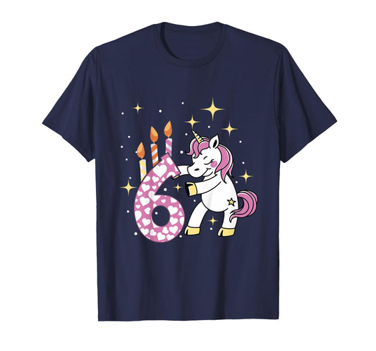 6th Birthday Unicorn For A 6 Years Old Girl Birthday T-Shirt