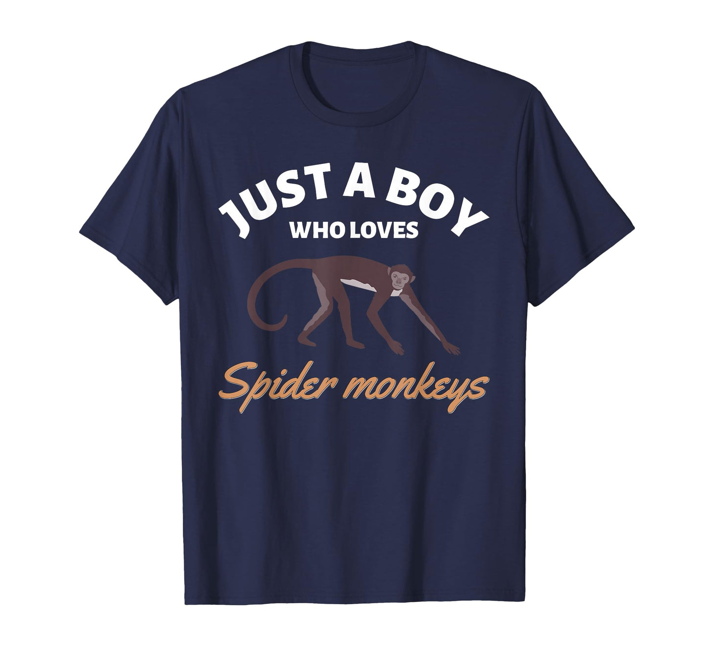 Just A Boy Who Loves Spider Monkeys Endangered Monkey T-Shirt