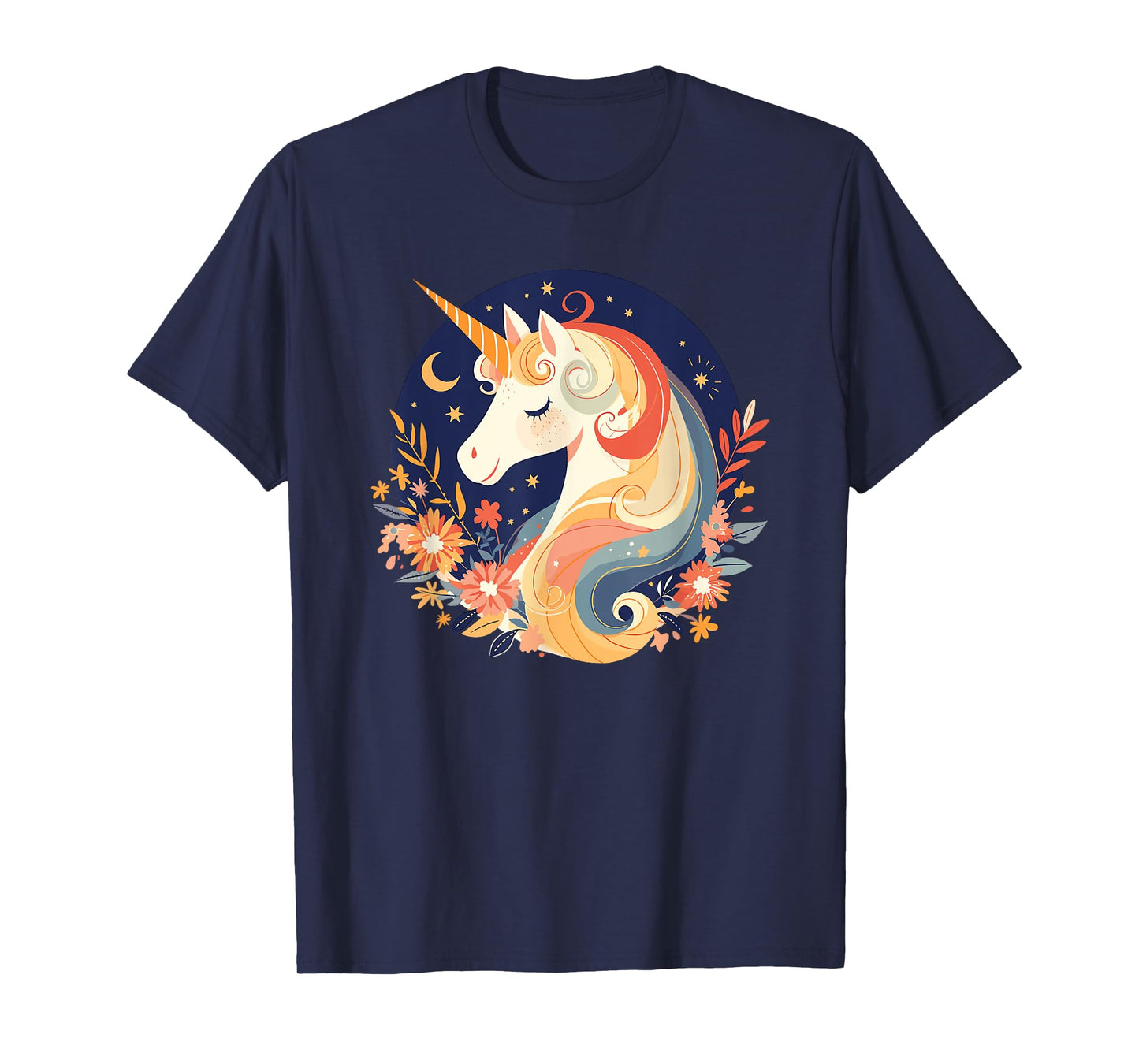 Majestic Sunset Unicorn Art Mystical Creature Fantasy T-Shirt