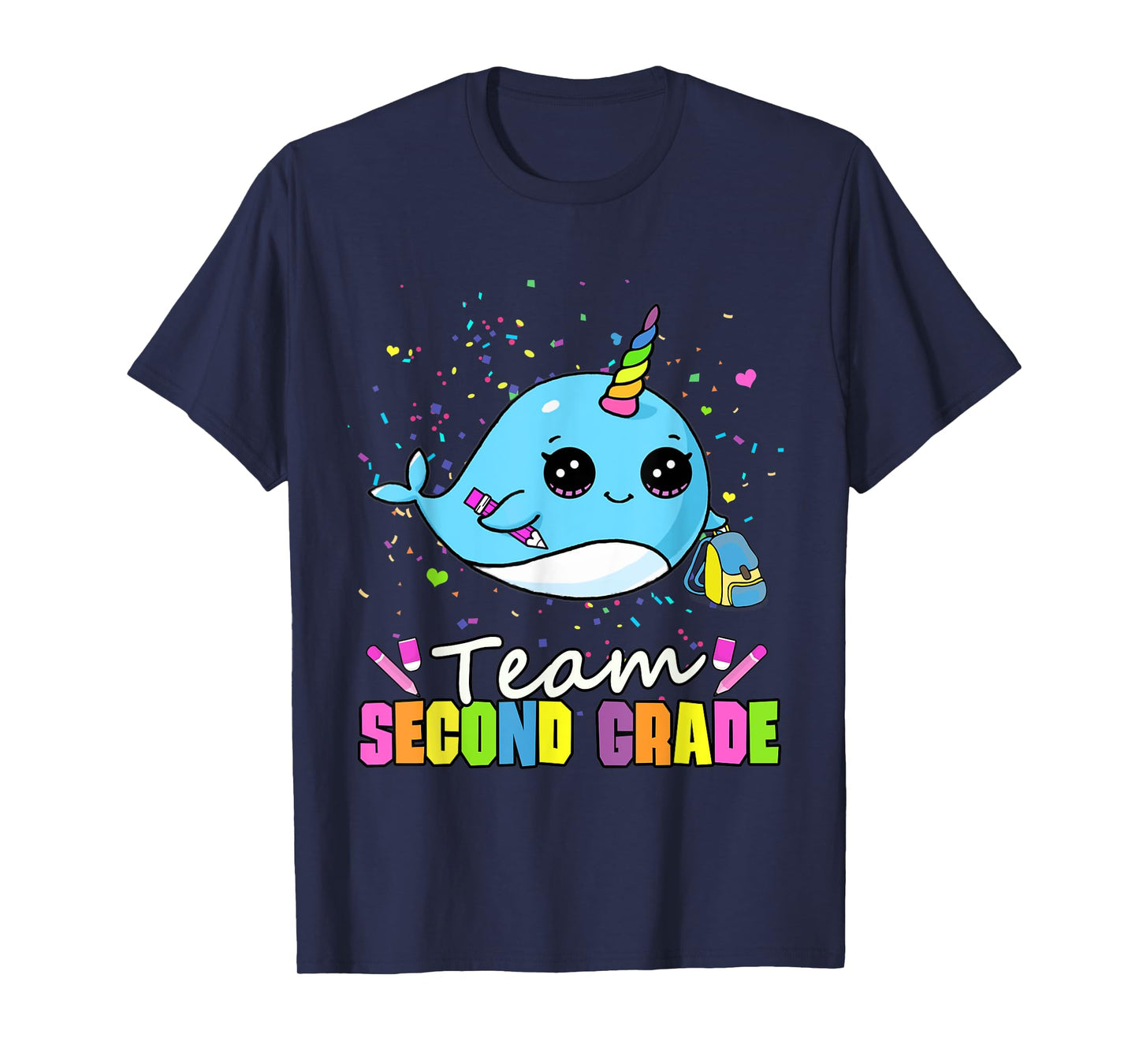 Team Second Grade Narwhal Team 2nd Grade T-Shirt