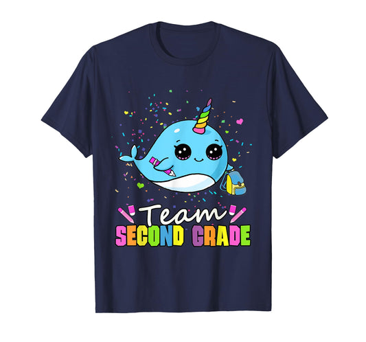 Team Second Grade Narwhal Team 2nd Grade T-Shirt