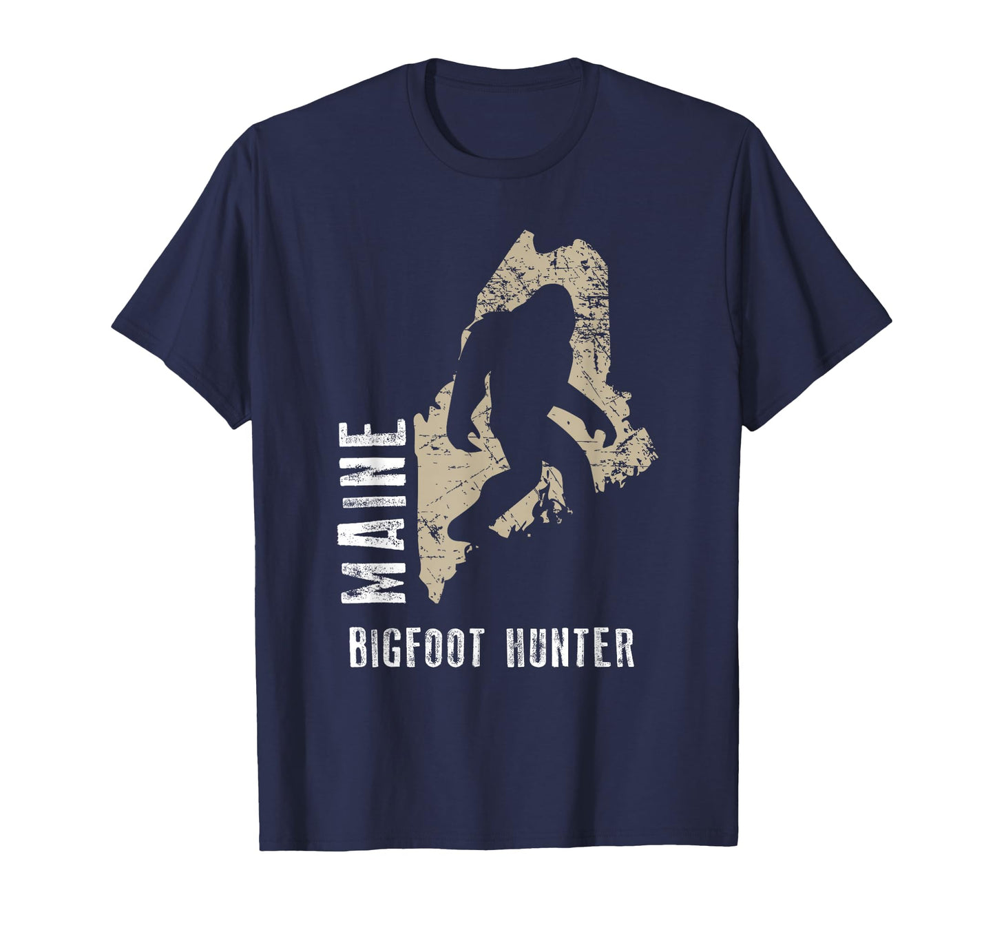 Maine Bigfoot Hunter Shirt, Funny Sasquatch Gift T-Shirt