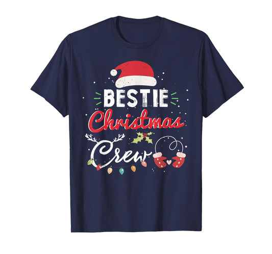 Bestie Christmas Crew Funny Best Friend Matching T-Shirt