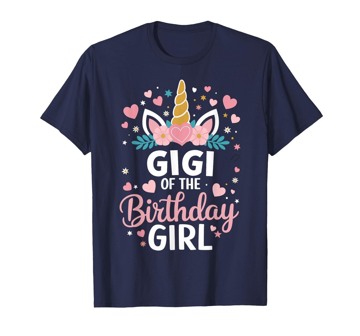 Gigi Of The Birthday Girl Unicorn Grandma 1st Bday T-Shirt