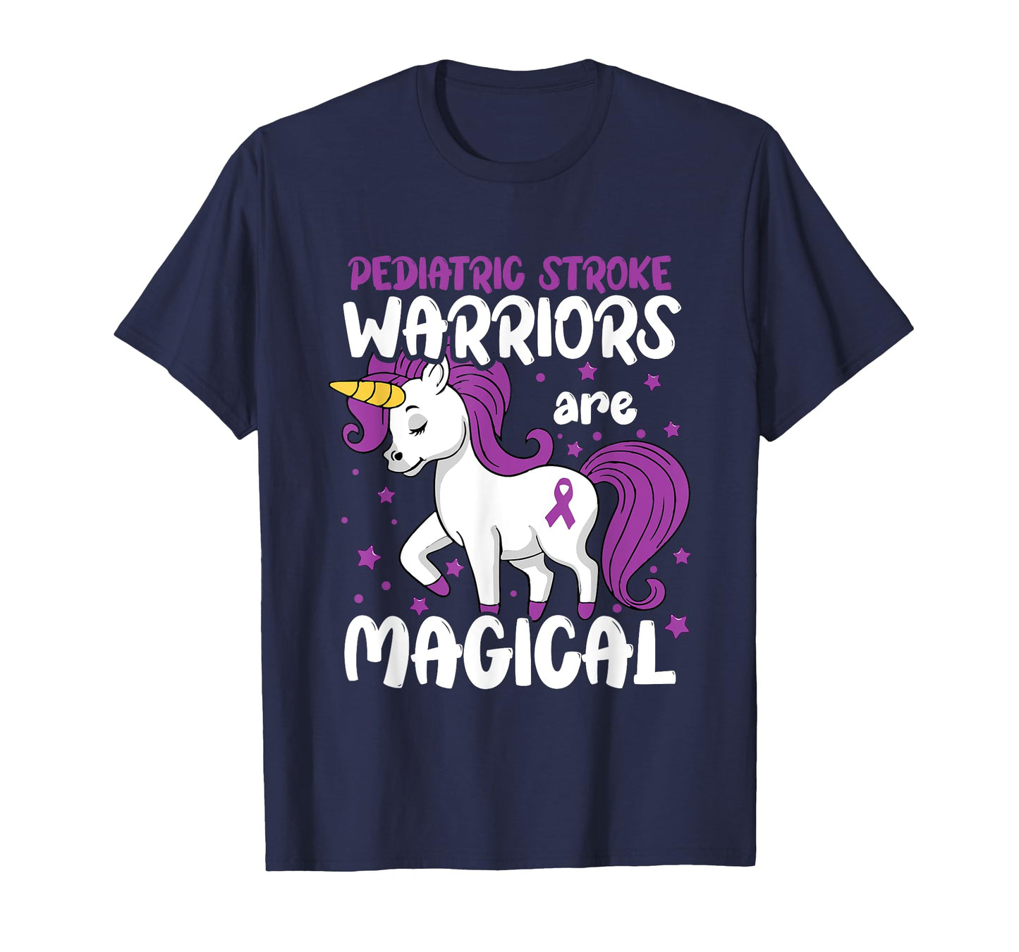 Pediatric Stroke Survivor Purple Pediatric Stroke Awareness T-Shirt