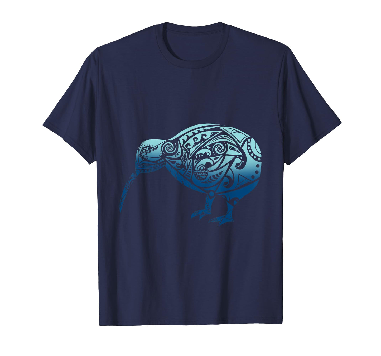 Polynesia Maori Kiwi Bird Ocean Blue New Zealand Souvenir T-Shirt