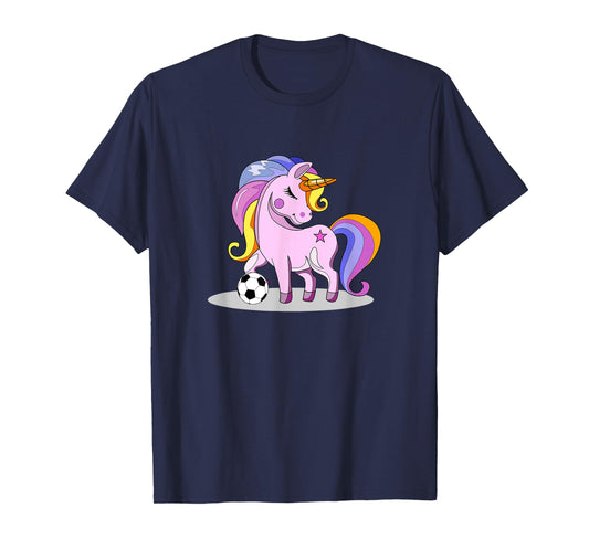 Unicorn Themed Soccer Girl Gifts For Soccer Mom T-Shirt
