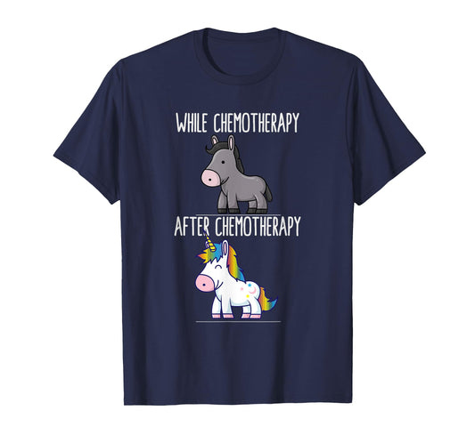 Battle Cancer Survivor Chemotherapy Unicorn Chemo Warrior T-Shirt