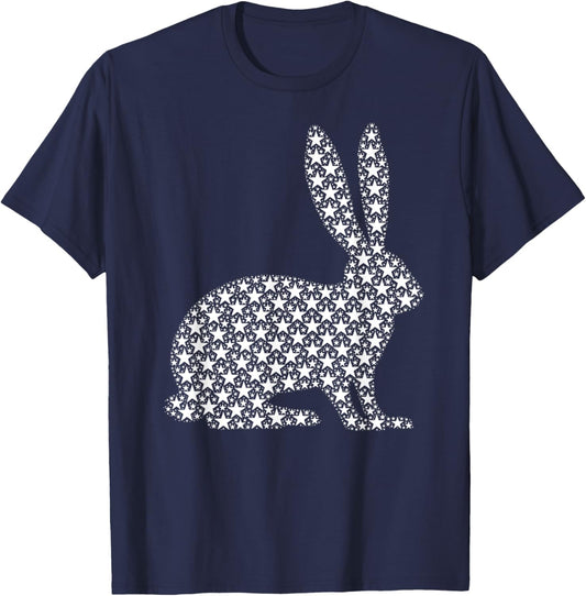 July 4th USA American Flag Stars Patriotic BUNNY RABBIT T-Shirt