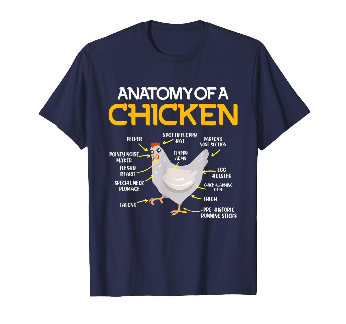 Anatomy of a Chicken Farmers Chicken Coop T-Shirt