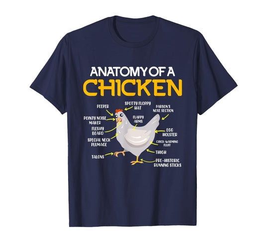 Anatomy of a Chicken Farmers Chicken Coop T-Shirt