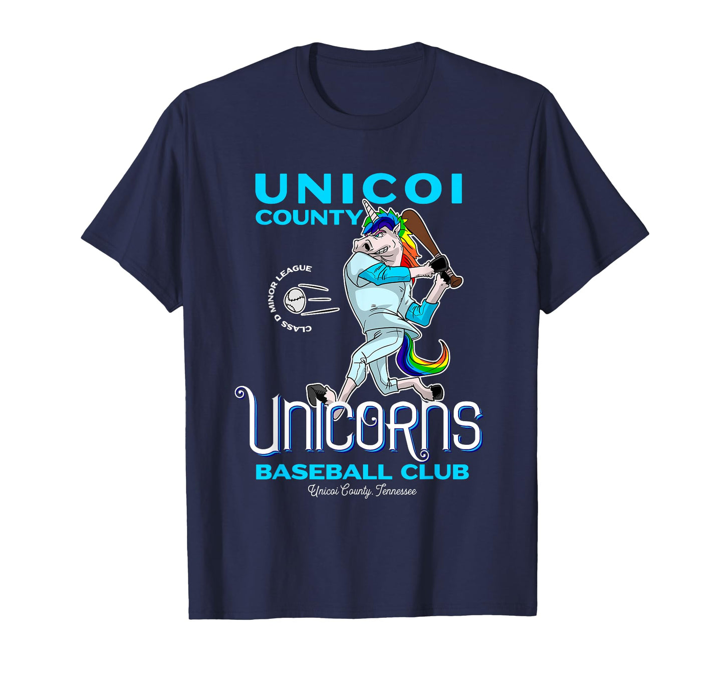 Unicoi County Unicorns Minor League Baseball Team T-Shirt