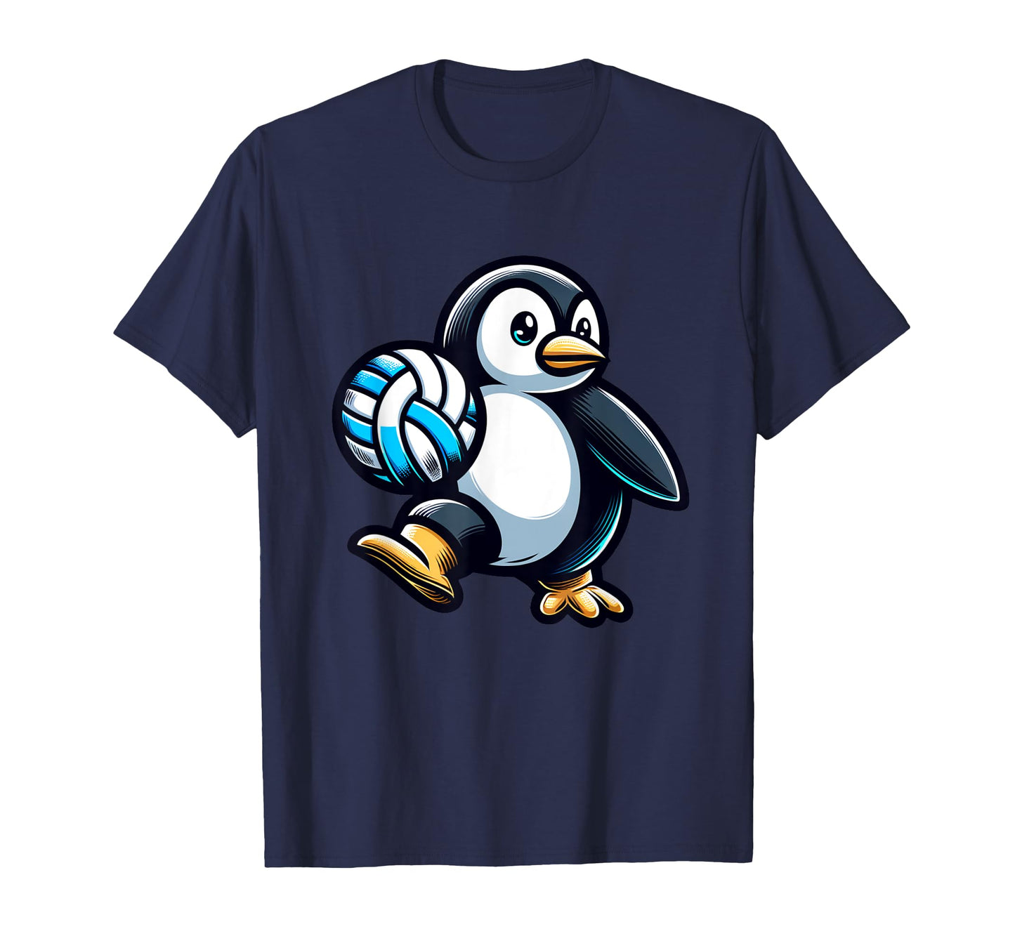 Adorable Penguin Volleyball Design Fun T-Shirt