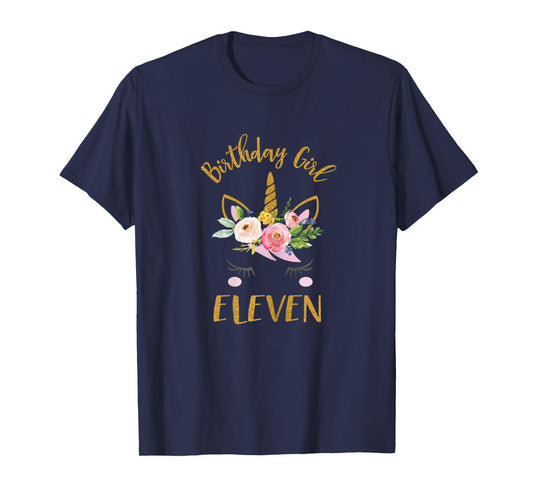 Unicorn 11 Year Old Birthday Shirt, 11 Birthday Girl Shirt
