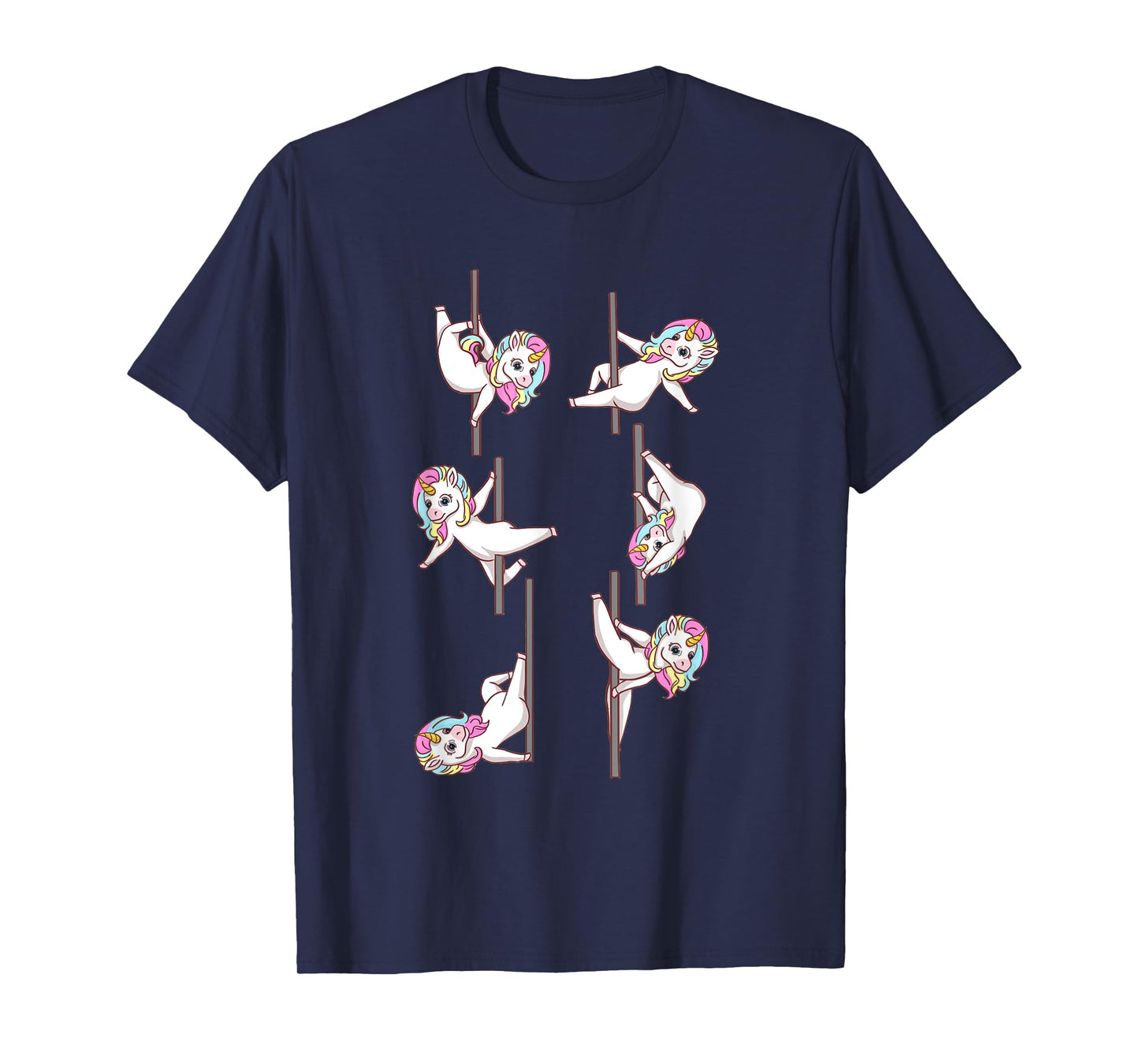 Cute Unicorns Pole Dancing Funny Pole Dance Lover T-Shirt