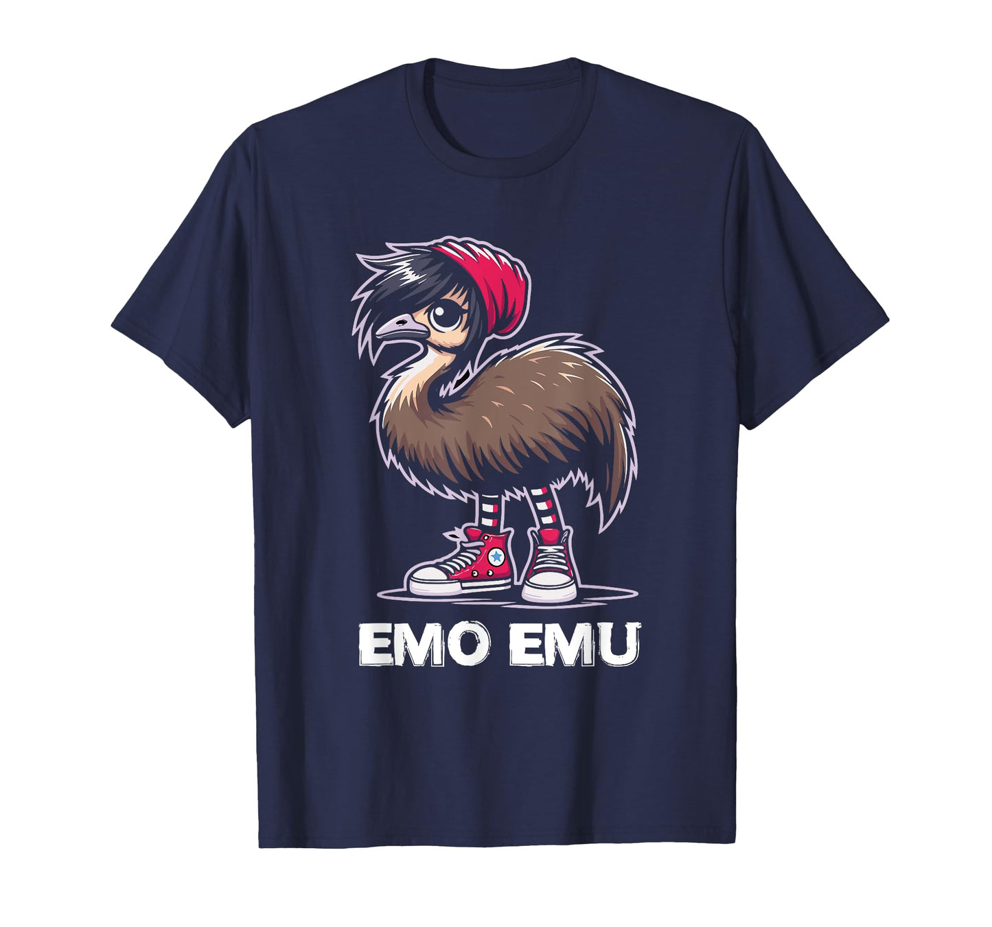 Emo Emu Bird Emocore Punk Goth Gothic T-Shirt