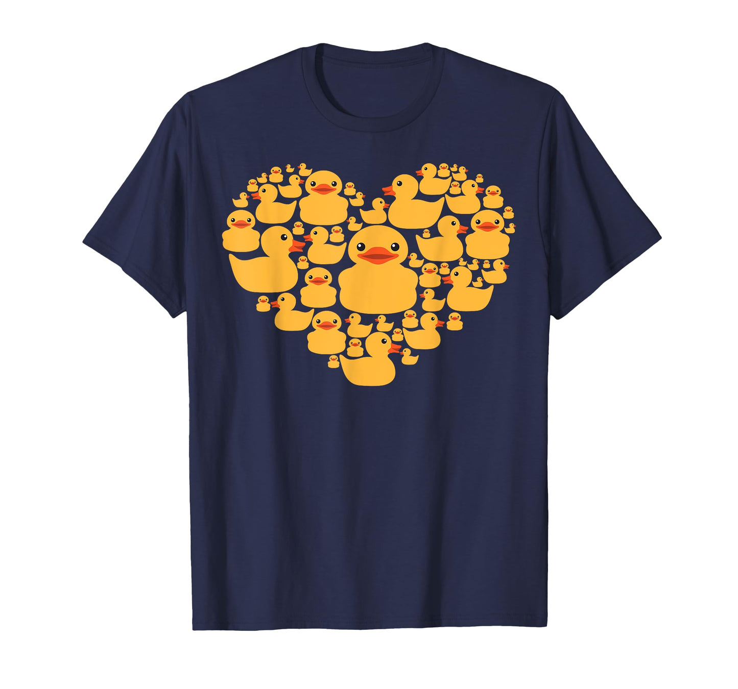 Funny Rubber Duck Gift For Men Women Cool Rubber Ducks Heart T-Shirt